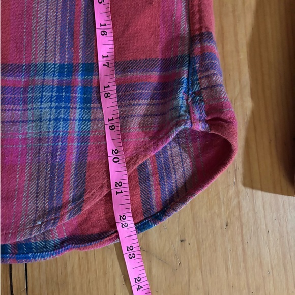 American Eagle Favorite Fit Plaid Flannel Shirt Medium 100% Cotton - Picture 7 of 9